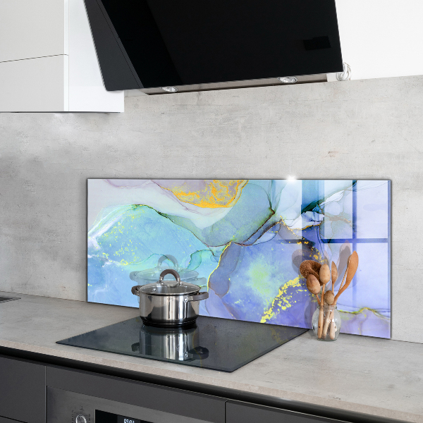 Skleněný panel Modrá energetická abstrakce