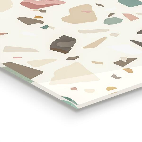 Skleněný panel Béžové terrazzo terrazzo