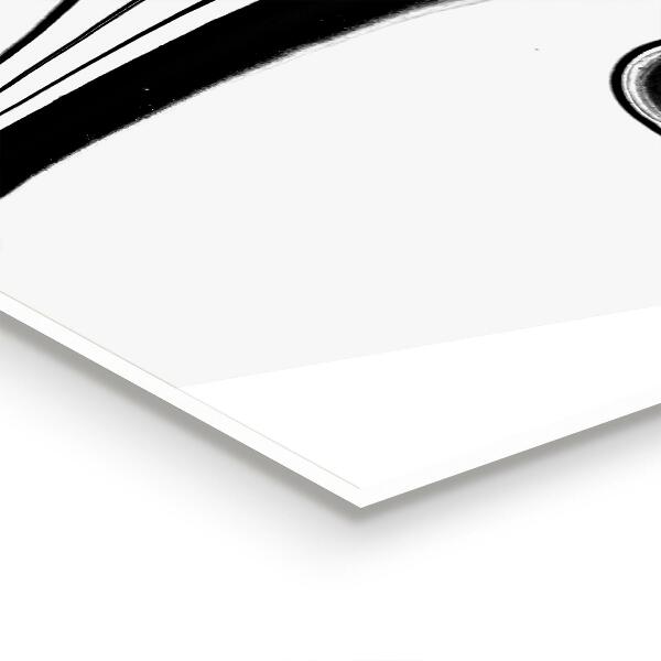 Skleněný panel Bílý mramor černé čáry