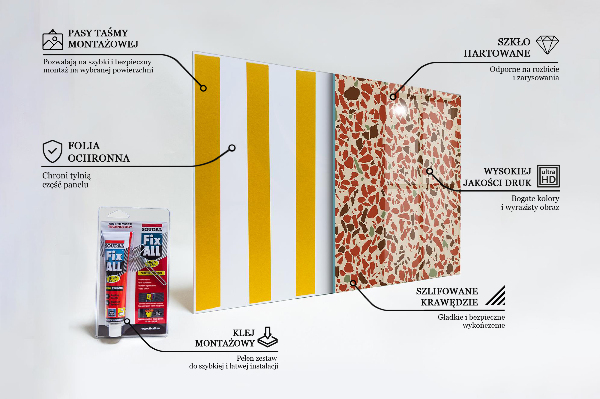 Skleněné obklady do kuchyně Struktura kamene terrazzo