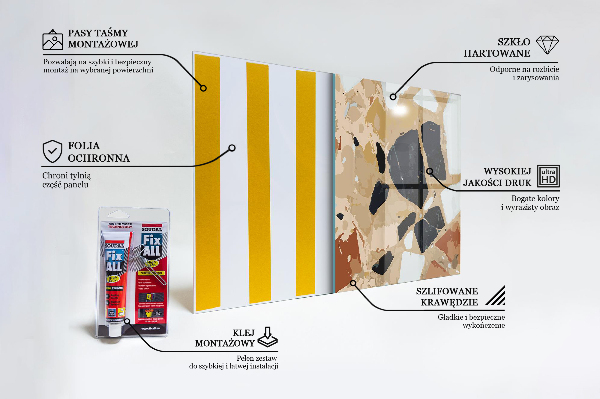 Skleněné obklady do kuchyně Přírodní kámen terrazzo