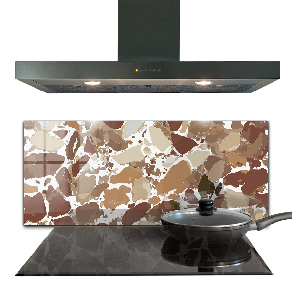 Skleněné obklady do kuchyně Přírodní kámen terrazzo