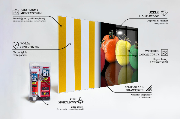 Skleněný panel Barevná šťavnatá rajčata