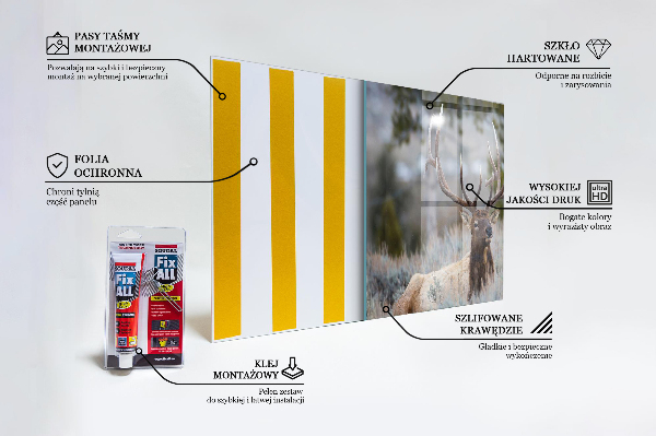 Skleněný panel Jelen divoká zvěř