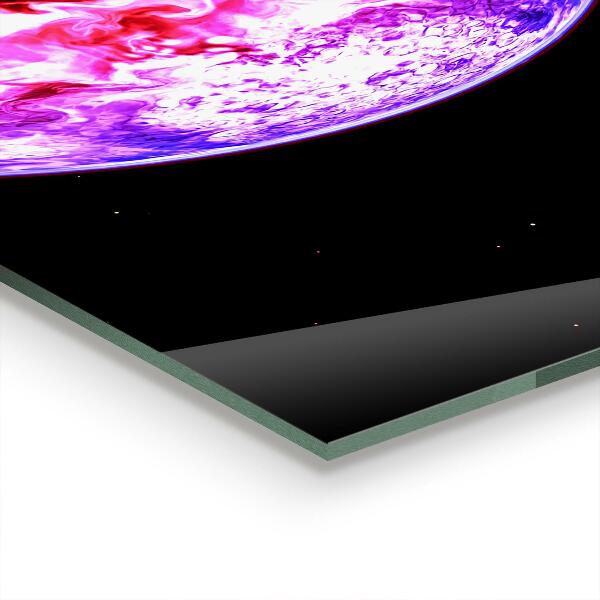 Skleněný panel Vesmír tajemné planety
