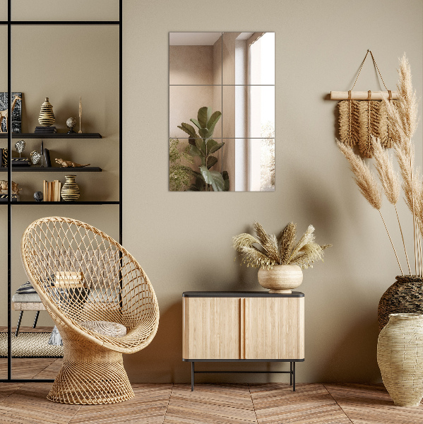 Zrcadlové obklady 6 ks 20x20 cm