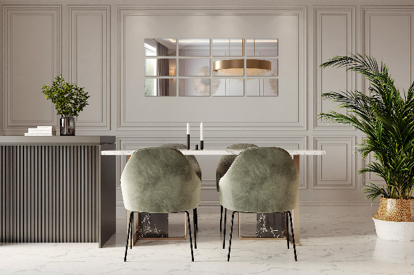 Nalepovací zrcadlové dlaždice 6 ks 30x16 cm