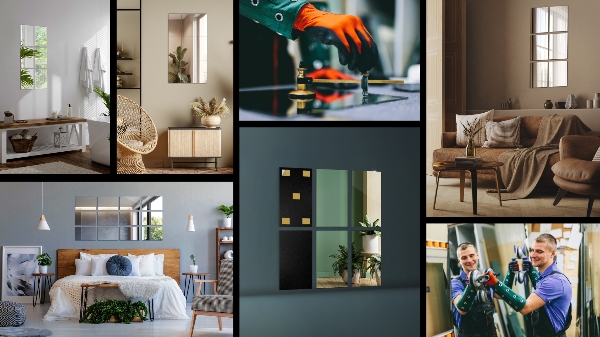 Nalepovací zrcadlové dlaždice 6 ks 30x16 cm