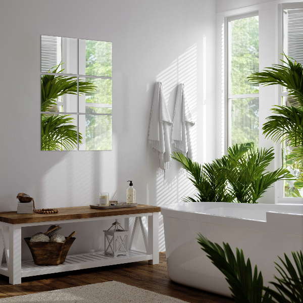 Samolepící zrcadlové dlaždice 6 ks 30x30 cm