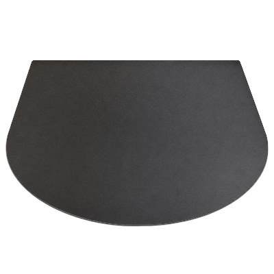 Poloválový černý plech pod gril 80x70 cm