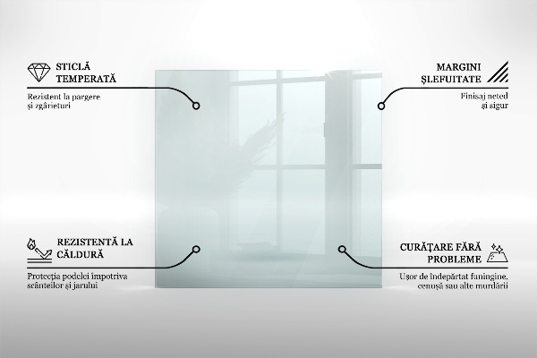 Sklo pod kamna 50x50 cm