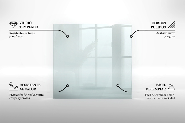 Sklo pod kamna 60x60 cm