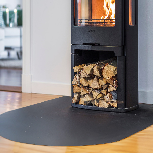 Podložka pod krb z černého plechu 80x70 cm