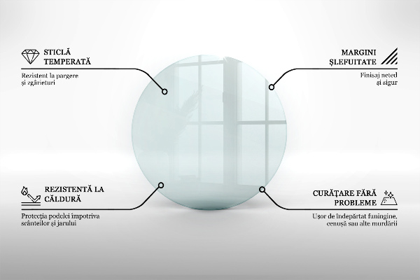 Sklo před krb fi50 cm