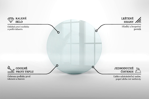 Podložka pod kamna fi80 cm