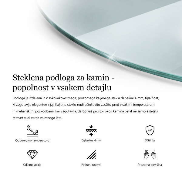 Podložka pod kamna fi80 cm