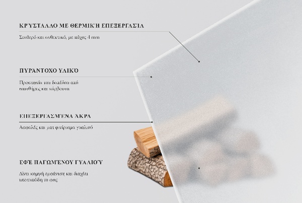 Kulatá poloprůsvitná podložka pod krb fi60 cm