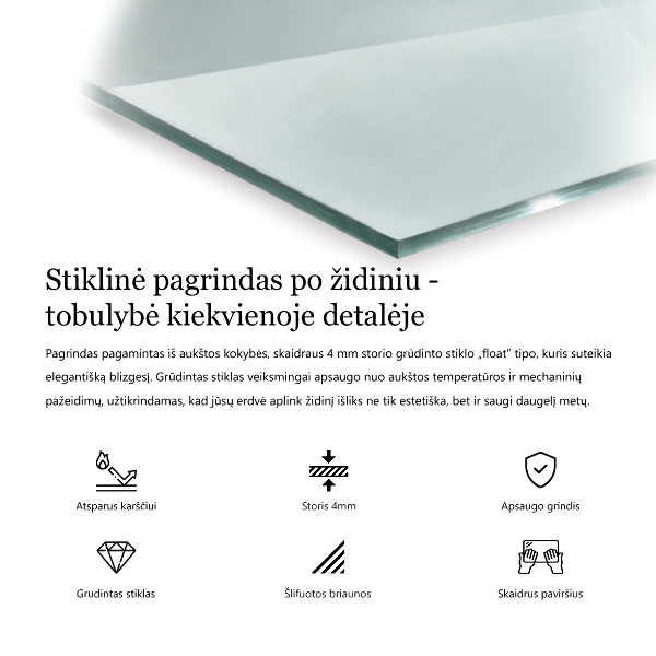 Podložka pod kamna 100x50 cm