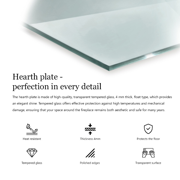 Sklo pod krbová kamna 100x70 cm