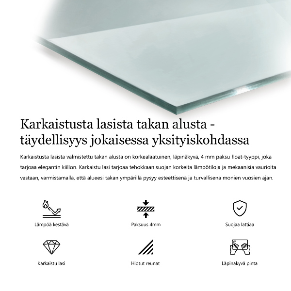 Sklo pod krbová kamna 120x80 cm