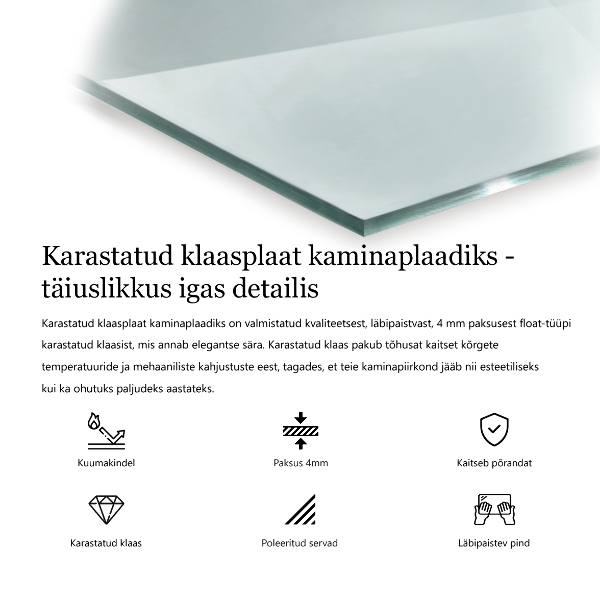 Sklo pod krbová kamna 140x70 cm