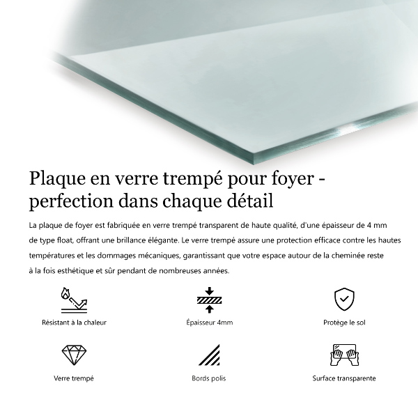 Sklo pod krbová kamna 60x40 cm
