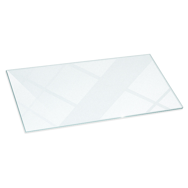 Obdélníkové poloprůsvitné sklo pod krb 100x50 cm