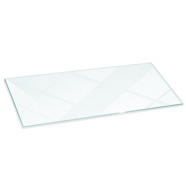 Obdélníkové poloprůsvitné sklo pod krb 125x50 cm