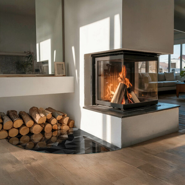 Sklo pod kamna Trojrozměrná geometrie