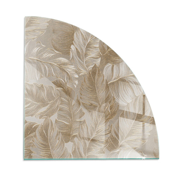 Sklo pod kamna Listy v jemných vzorech