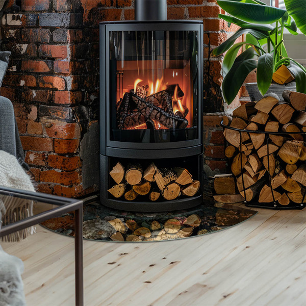 Podložka pod kamna Květinový vzor s motýly