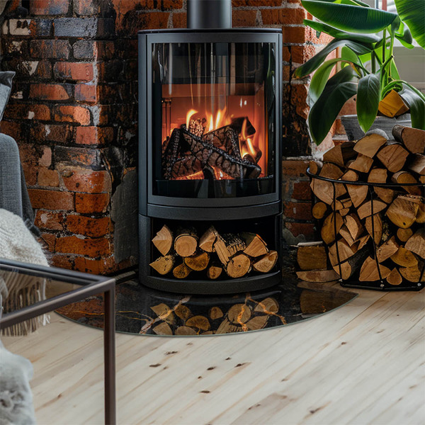 Sklo pod kamna Elegantní mramor s žilkami