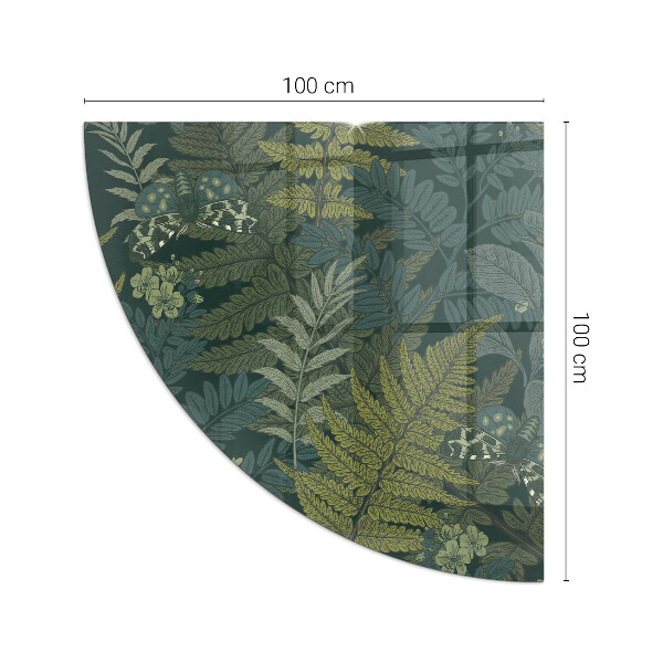 Sklo pod kamna Rostlinné motivy s motýly