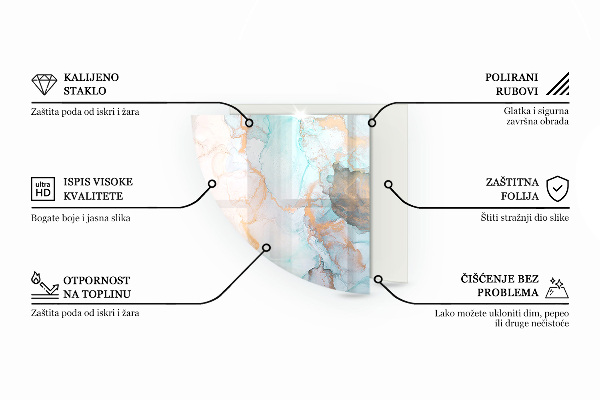 Podložka pod kamna Barva Černá