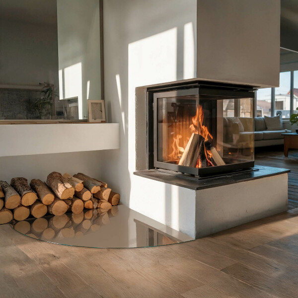 Sklo pod kamna Barva Hnědá