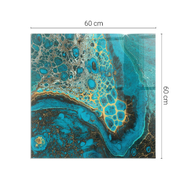 Čtvercové sklo před krb Abstraktní organický vzor