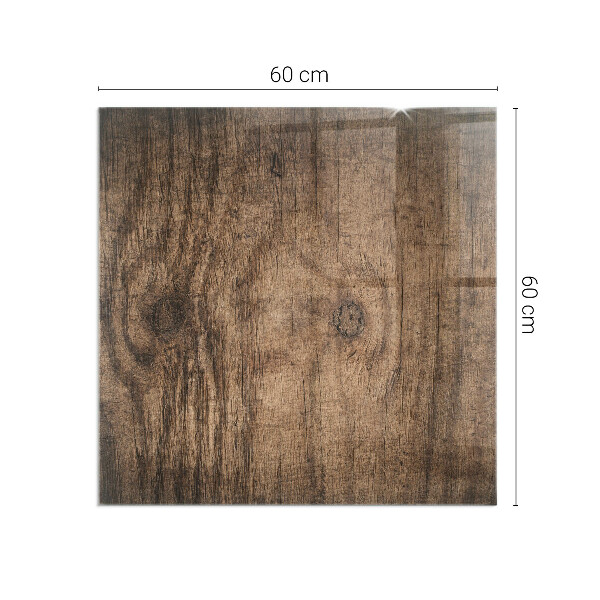 Čtvercové sklo před krb Přírodní dřevěný vzor