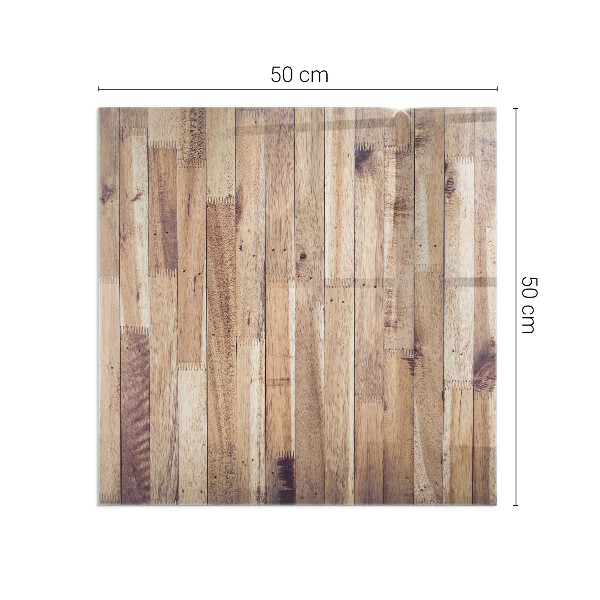 Čtvercové sklo před krb Dřevěná deska v rozvržení