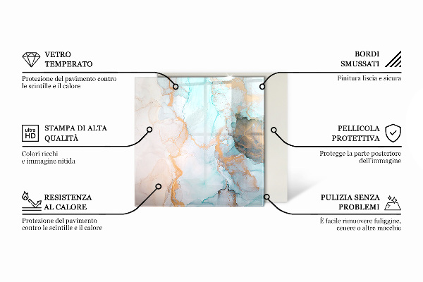 Čtvercové sklo před krb Geometrie se dřevem