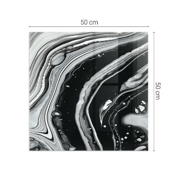 Čtvercové sklo před krb Abstraktní vlny a čáry