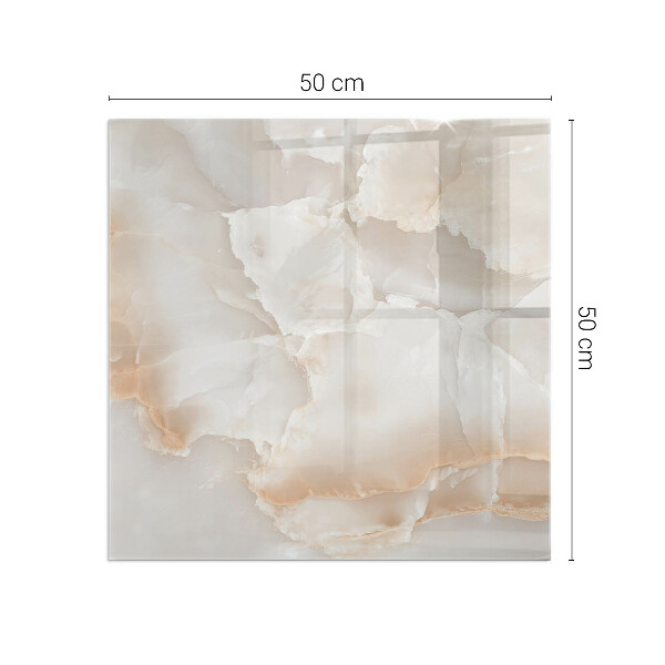 Čtvercové tvrzené sklo pod krbová kamna Vzor z přírodního kamene
