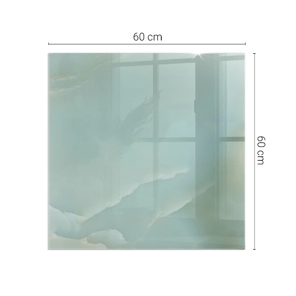 Čtvercové sklo před krb Jemný mramorový vzor