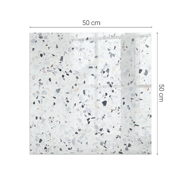 Čtvercové sklo před krb Kamenný vzor s částicemi