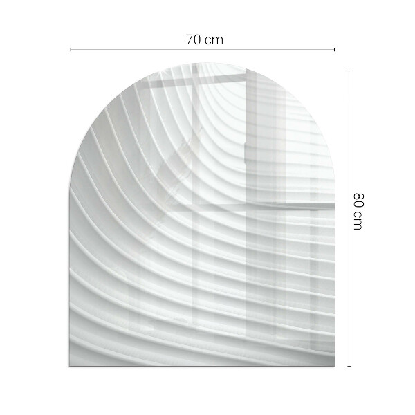 Sklo před krbovou vložku Vlny jemných linií