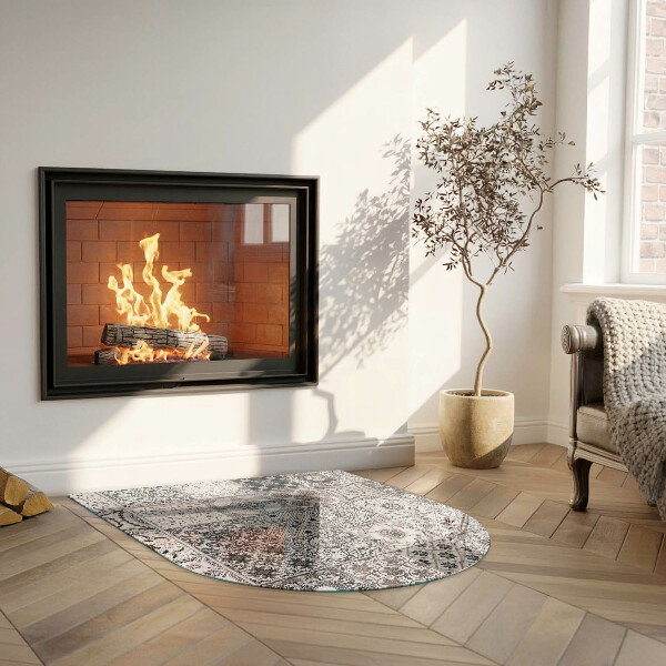 Sklo před krbovou vložku Dekorativní vzory dlaždic