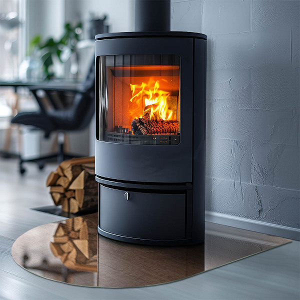 Nehořlavá podložka pod kamna Přírodní dřevěný vzor