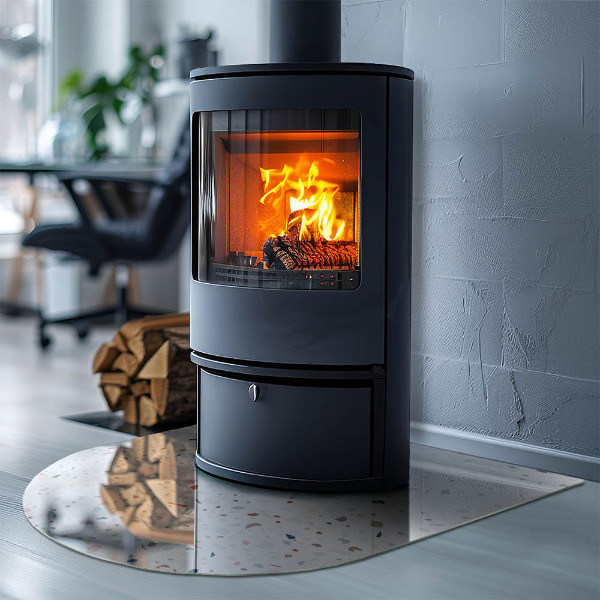 Sklo před krbovou vložku Vzor s malými tvary