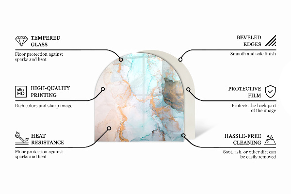 Sklo před krbovou vložku Dřevěná deska s obilím