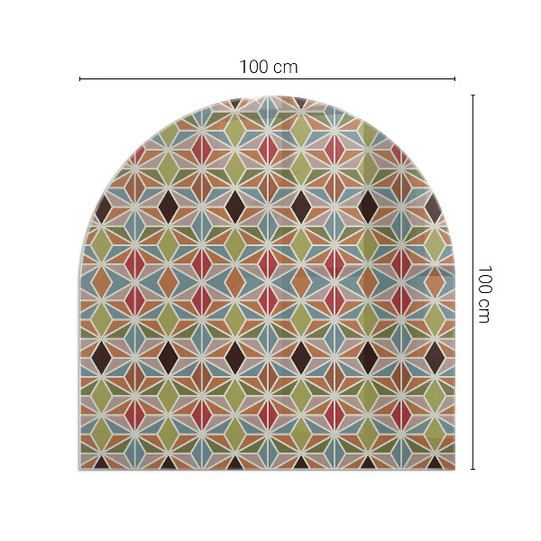 Sklo před krbovou vložku Polygonální vzory v mřížce