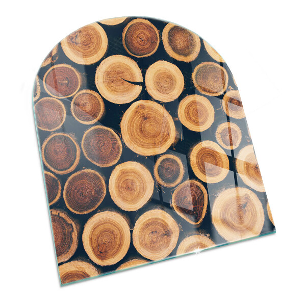 Sklo před krbovou vložku Krabice s řezaným dřevem